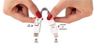 PORTACHIAVI CON CAVI 4 IN 1